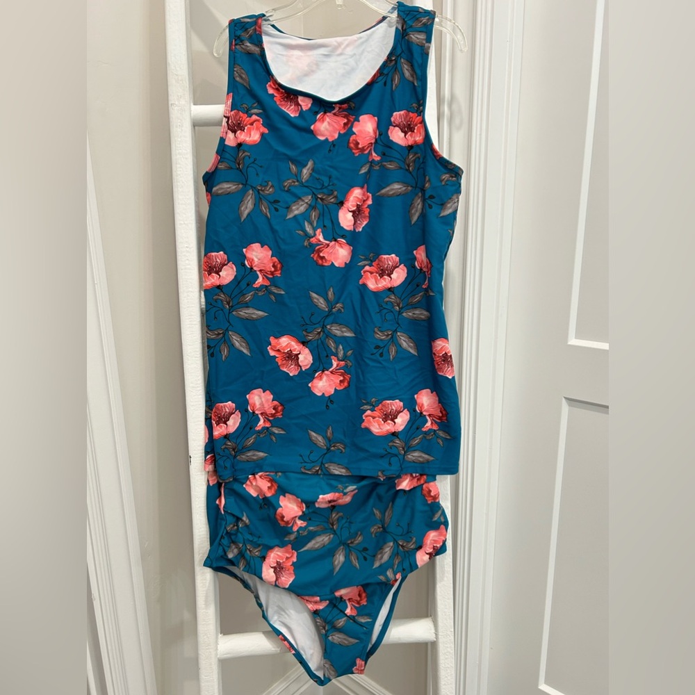 Coral Reef tankini swim set XXL